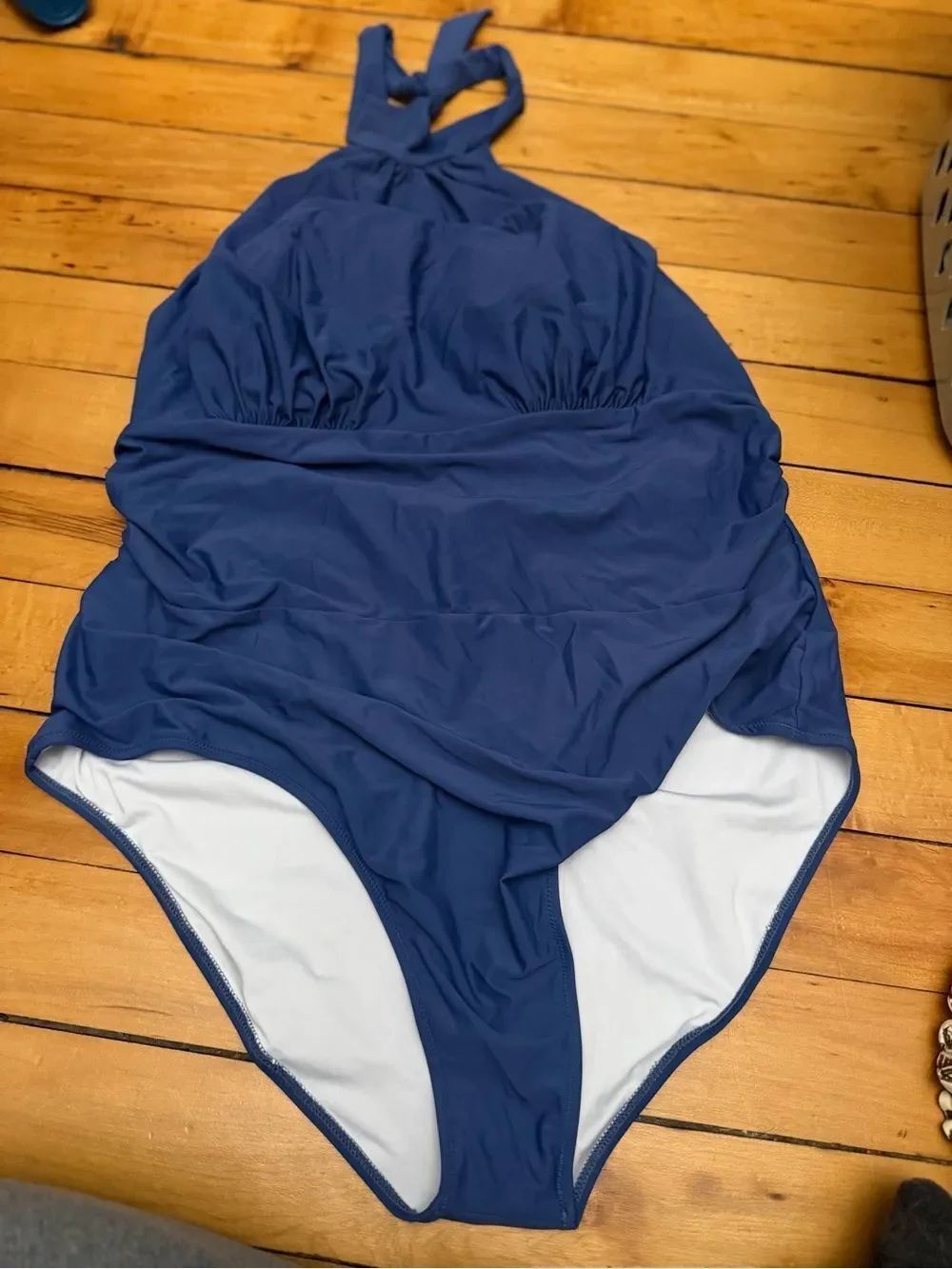 Cupshe Navy Blue Halter One-Piece Swimsuit NWT Size 3X